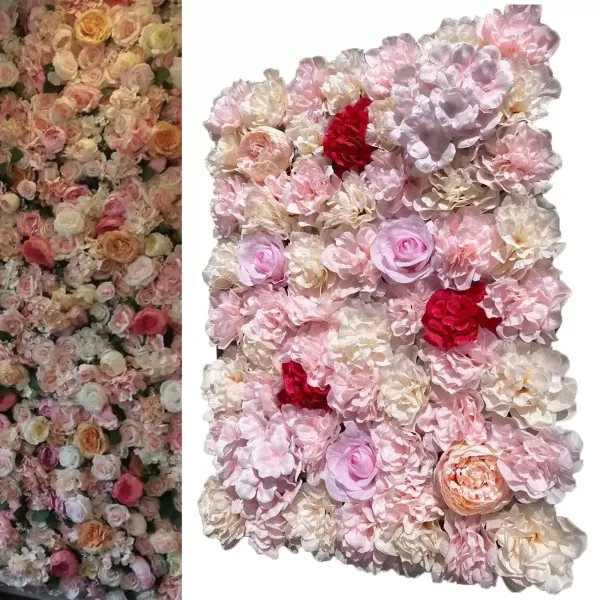 CNCEST 20 piezas de pared vegetal (40 * 60 cm) dalia amarilla clara + dalia rosa + rosa, Fondo de decoración de Bricolaje para Bodas CNCEST 20 piezas de pared vegetal (40 * 60 cm) dalia amarilla clara + dalia rosa + rosa, Fondo de decoración de Bricolaje para Bodas