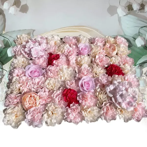CNCEST 20 piezas de pared vegetal (40 * 60 cm) dalia amarilla clara + dalia rosa + rosa, Fondo de decoración de Bricolaje para Bodas CNCEST 20 piezas de pared vegetal (40 * 60 cm) dalia amarilla clara + dalia rosa + rosa, Fondo de decoración de Bricolaje para Bodas