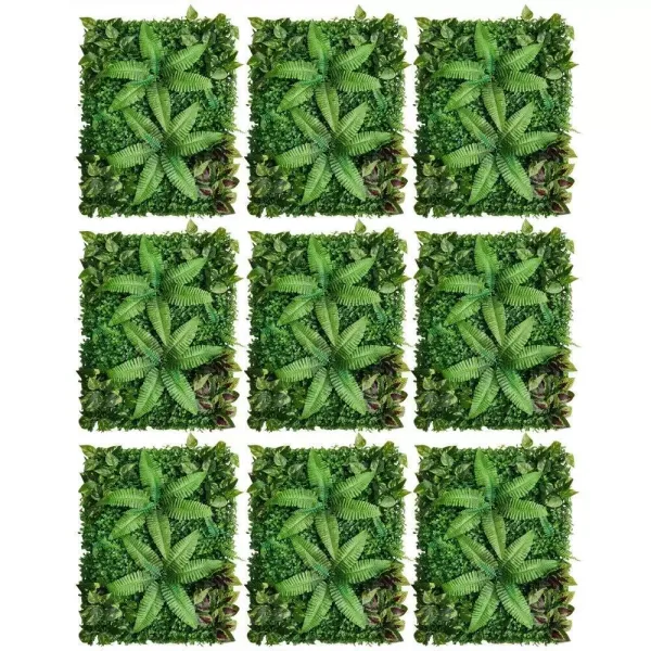 9 unidades de setos artificiales para la pared de plantas, fondo de privacidad, decoración de pared, valla de jardín 9 unidades de setos artificiales para la pared de plantas, fondo de privacidad, decoración de pared, valla de jardín