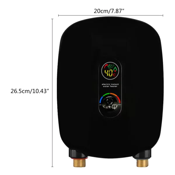 Calentador de agua eléctrico instantáneo (220 V, 6500 W, pantalla LCD)