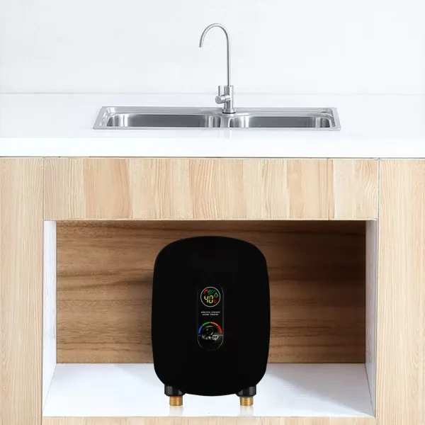 Calentador de agua eléctrico instantáneo (220 V, 6500 W, pantalla LCD) Calentador de agua eléctrico instantáneo (220 V, 6500 W, pantalla LCD)