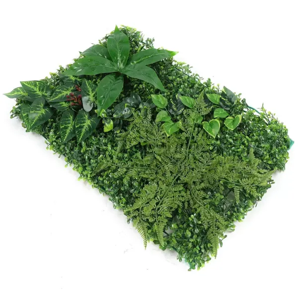 CNCEST 12 esteras de pared para plantas de 40 x 60 cm, para jardín vertical, con plantas artificiales, flores de boj artificiales