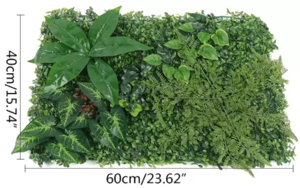 CNCEST 12 esteras de pared para plantas de 40 x 60 cm, para jardín vertical, con plantas artificiales, flores de boj artificiales