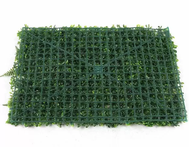 Paneles de seto artificiales, decoración de jardín y pared, césped grueso, duradero, hoja realista, 12 unidades 40 x 60 cm