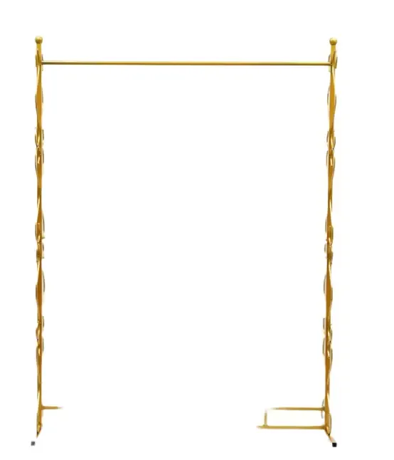 Perchero de pie de hierro dorado de metal, para vestido de novia, 205 x 150 x 45 cm