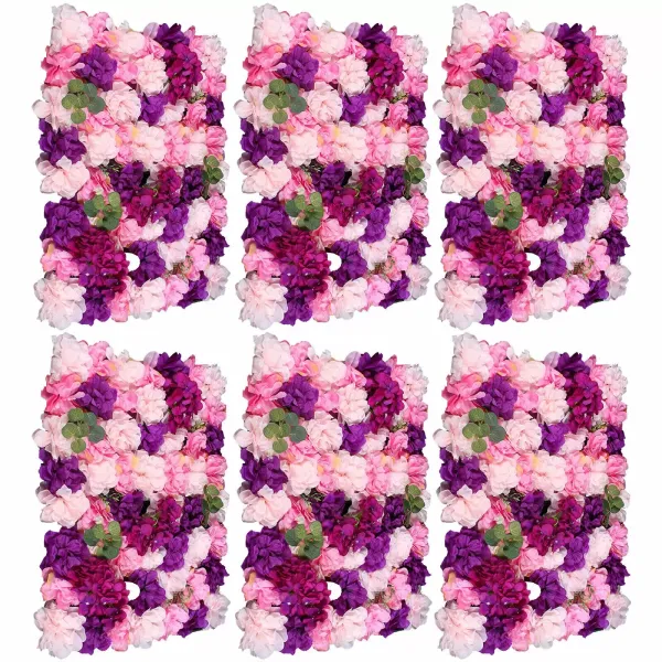 Pared de flores artificiales 6 piezas Pared de flores de boda para decoración de fondo de fotografía de boda