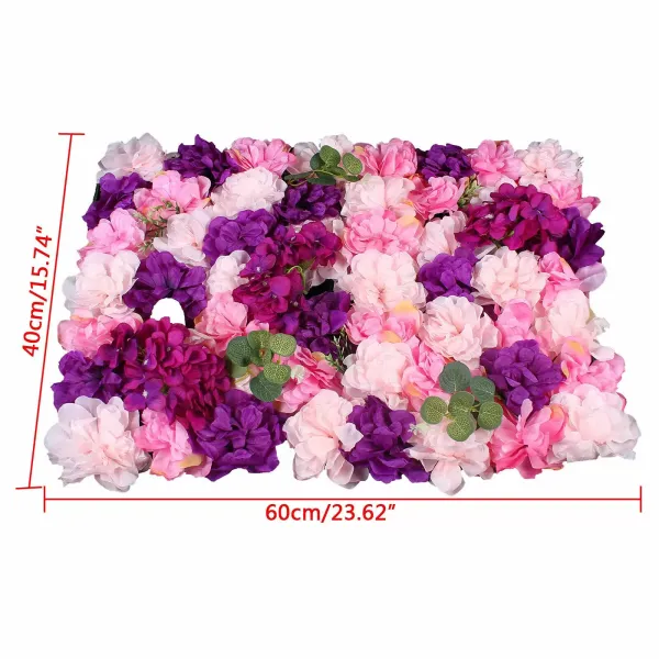Pared de flores artificiales 6 piezas Pared de flores de boda para decoración de fondo de fotografía de boda