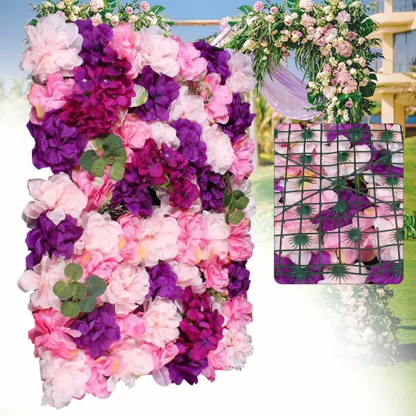 Pared de flores artificiales 6 piezas Pared de flores de boda para decoración de fondo de fotografía de boda