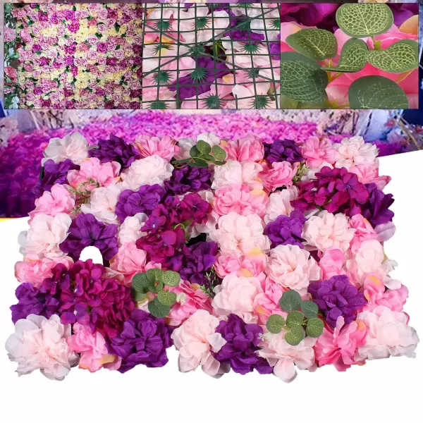 Pared de flores artificiales 6 piezas Pared de flores de boda para decoración de fondo de fotografía de boda Pared de flores artificiales 6 piezas Pared de flores de boda para decoración de fondo de fotografía de boda