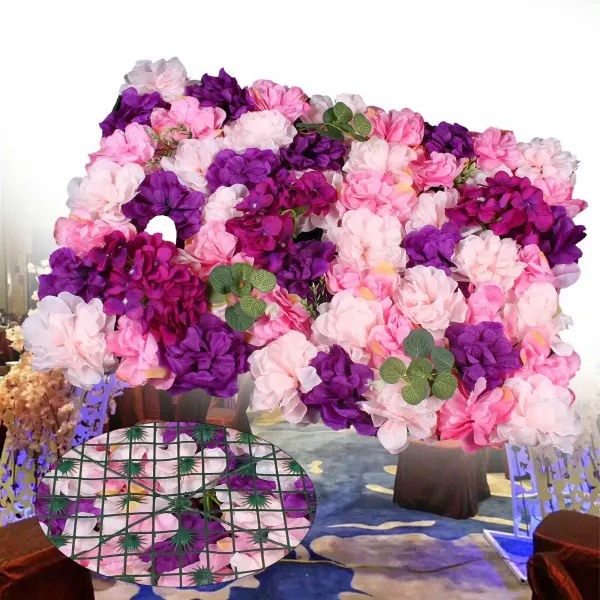 Pared de flores artificiales 6 piezas Pared de flores de boda para decoración de fondo de fotografía de boda Pared de flores artificiales 6 piezas Pared de flores de boda para decoración de fondo de fotografía de boda