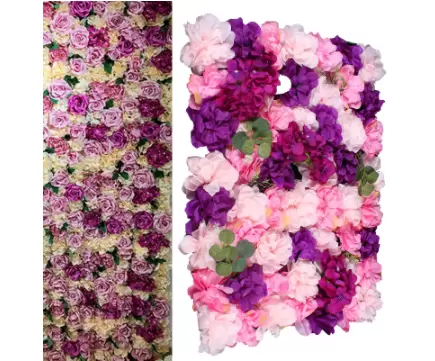 Pared de flores artificiales 6 piezas Pared de flores de boda para decoración de fondo de fotografía de boda