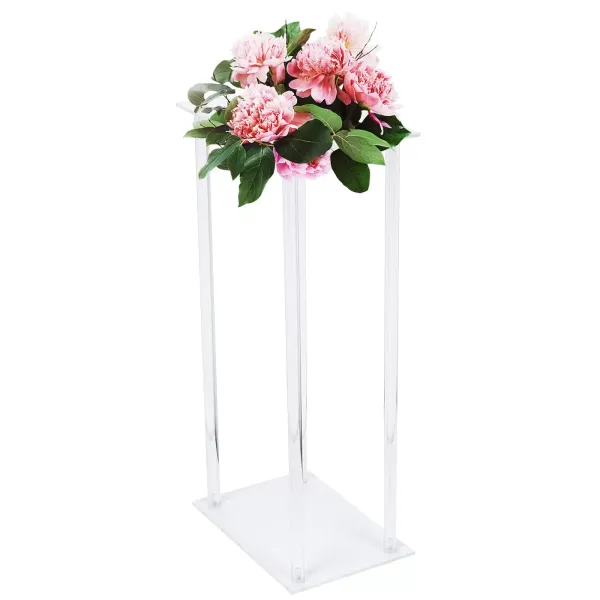 10 soportes para flores de boda, rectangulares, acrílico, para bodas, fiestas, expositor de ventana, 20 x 30 x 60 cm