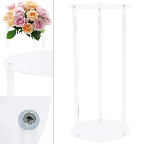 Soporte de flores de boda de 60 cm de alto, decoración de mesa,  geométrico, jarrón de flores para boda