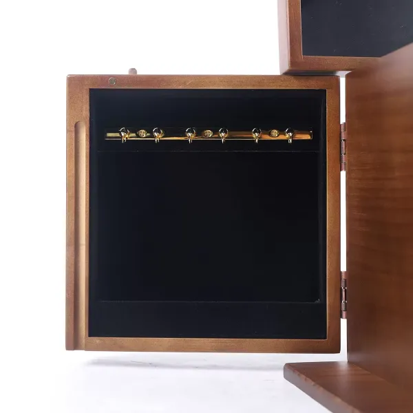 Joyero retro de madera de 5 capas con espejo, cerradura de combinación, cajón, regalo ideal para el día de San Valentín, Día de la Madre