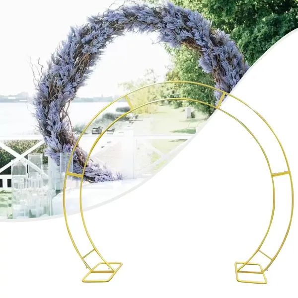 Arco de boda, arco de globo, arco de flores, arco doble, 2,6x2,2 m, arco de Metal, soporte de fondo DIY para cumpleaños, boda