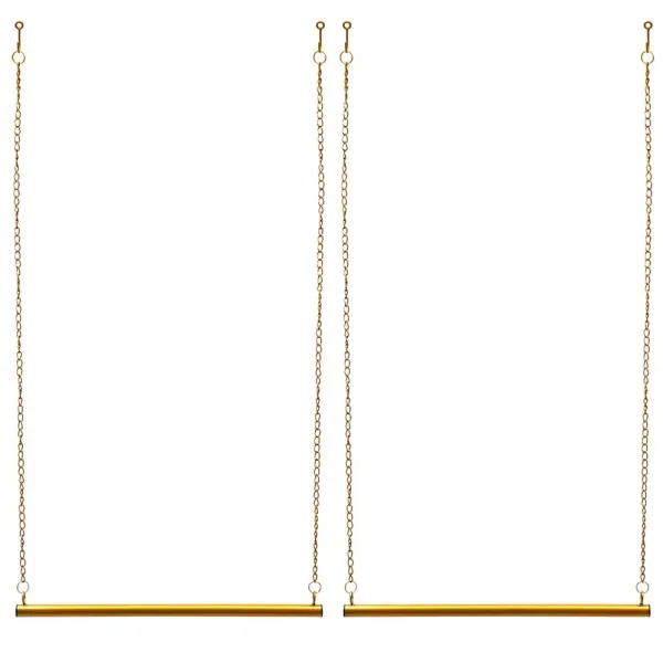 Perchero de cadena de almacenamiento de ropa dorado de 2 uds, estante colgante de altura ajustable, exhibición de tienda de ropa de Boutique, 60 cm