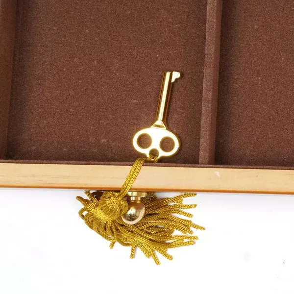 CNCEST Joyero de 3 capas de madera, gran capacidad, con candado, vintage, organizador para anillos, collares, relojes