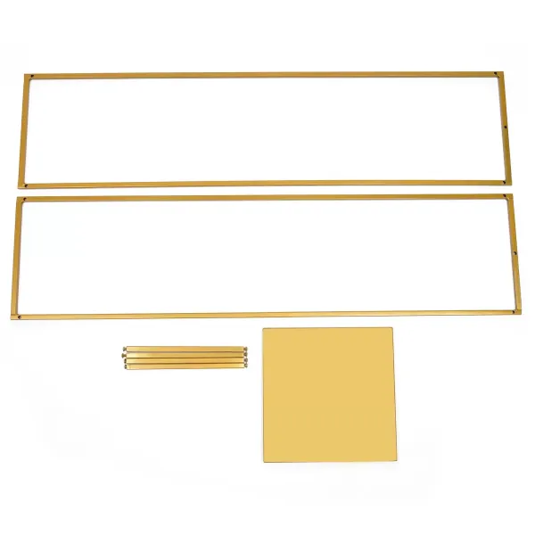 Soporte dorado para flores con geometría altura de 100 cm, soporte de metal para decoración de bodas 9,84 x 9,84 x 39,37 pulgadas
