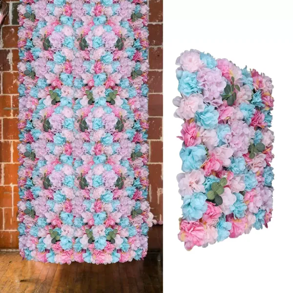 12 paneles de pared de flores artificiales, 15.75 x 23.62 x 0.79 pulgadas, alfombrilla de pared de flores, paneles de flores de seda