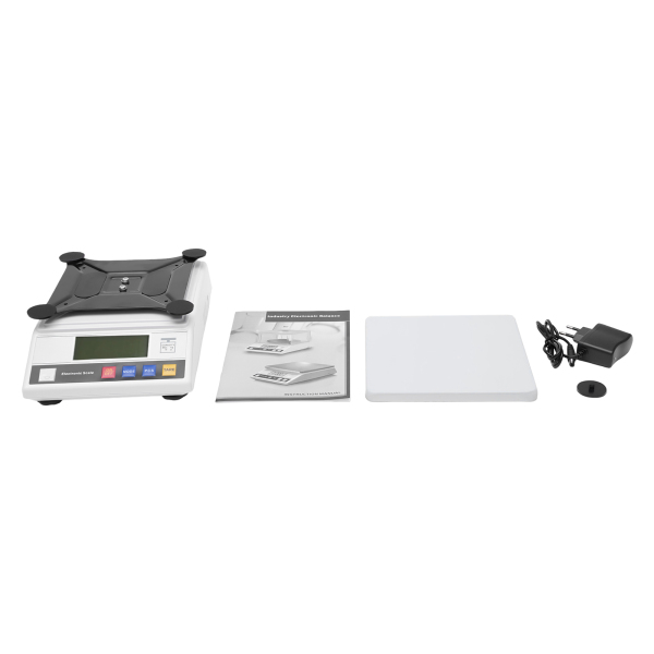 CNCEST Báscula digital electrónica industrial de precisión, 7,5 kg x 0,1 g, con función de contador y tara para industria, agricultura