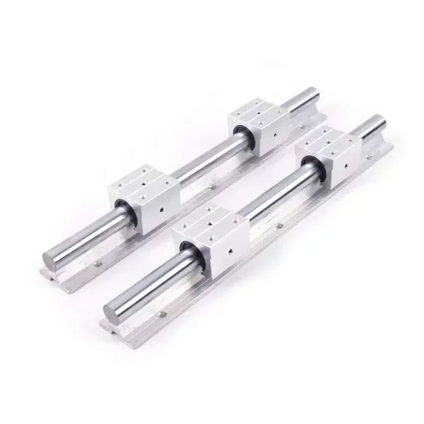 2 guías lineales SBR25, eje deslizante con 4 bloques SBR25UU para impresora 3D DIY y máquina CNC (500 mm)