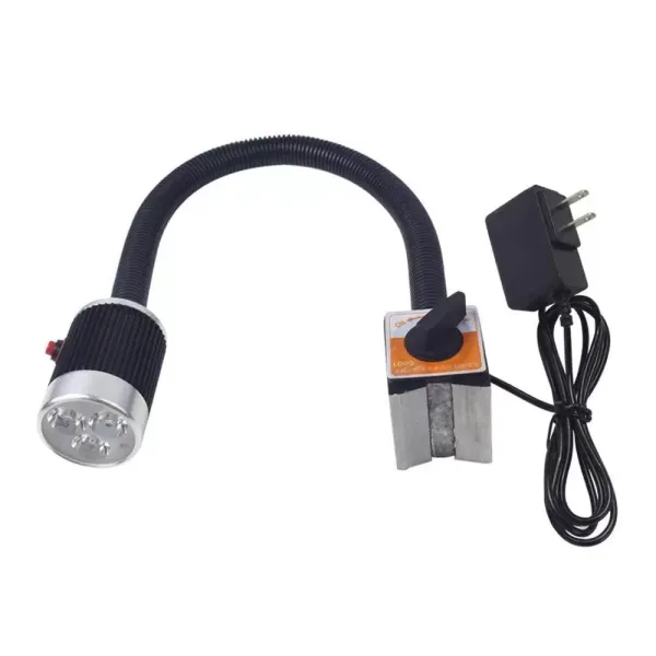Lámpara para máquina de 6 W, 3 LED, magnética, cuello de cisne, luz flexible, 220 V, base LED, 660 lm