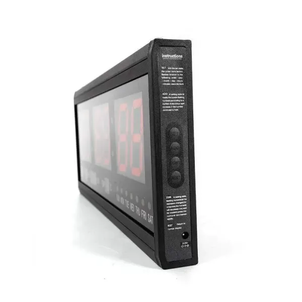 Reloj de pared digital LED con calendario, fecha, temperatura, salón, 24 horas, para estudio, lugar público