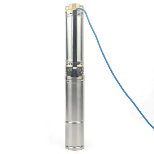 Bomba sumergible para pozos profundos, 100 cm, acero inoxidable, 4000 l/h, 220 V, 750 W
