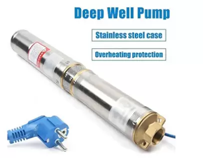 Bomba sumergible para pozos profundos, 100 cm, acero inoxidable, 4000 l/h, 220 V, 750 W