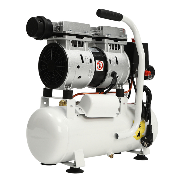 Compresor de Aire Comprimido, 680 W, 57 dB, 8 Bar, Silencioso, Sin Aceite, Compresor Whisper, Compresor, Caldera de 9 L