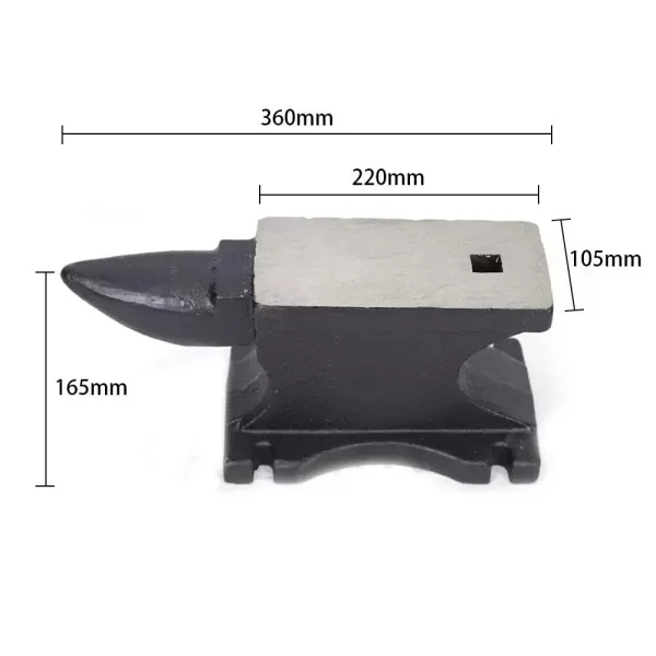 CNCEST Yunque de hierro fundido con cuerno, 25 kg, para herreros orfebres, artesanos