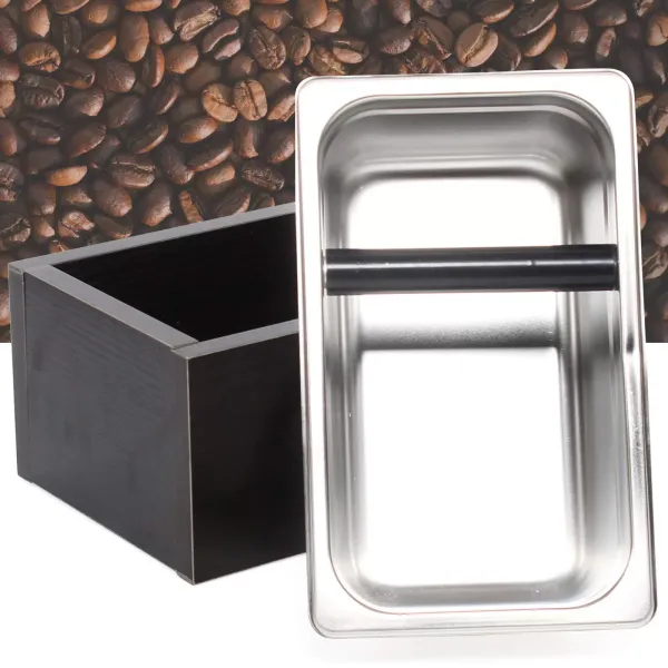 CNCEST Caja de café de doble capa, cubo de basura de gran capacidad para recoger y reciclar café