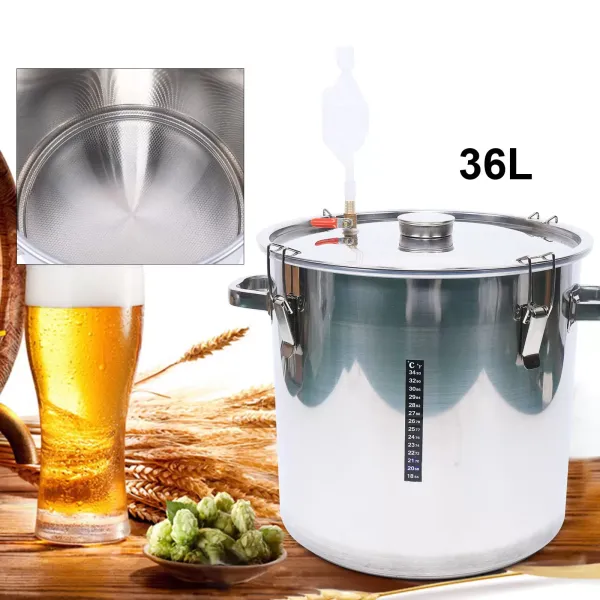 36 L Tanque de Fermentación, Bomba de Destilación de Vino de Acero Inoxidable