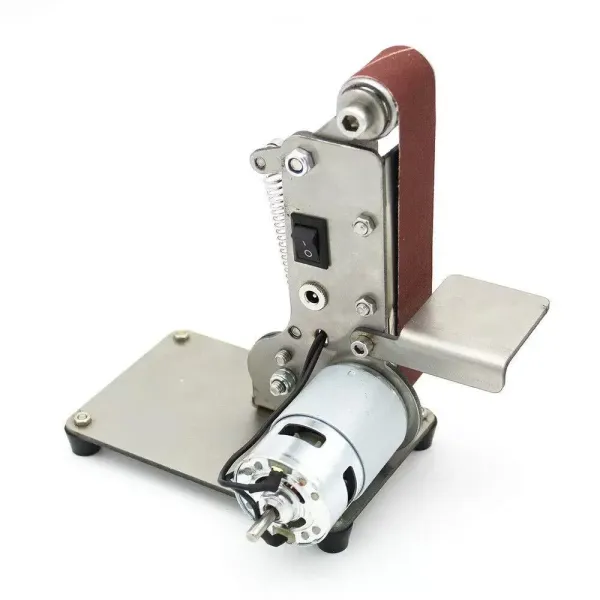 Mini lijadora de banda eléctrica Cortador de bricolaje Afilador de bordes Máquina de pulir 1000-9000RPM 7 velocidades ajustables