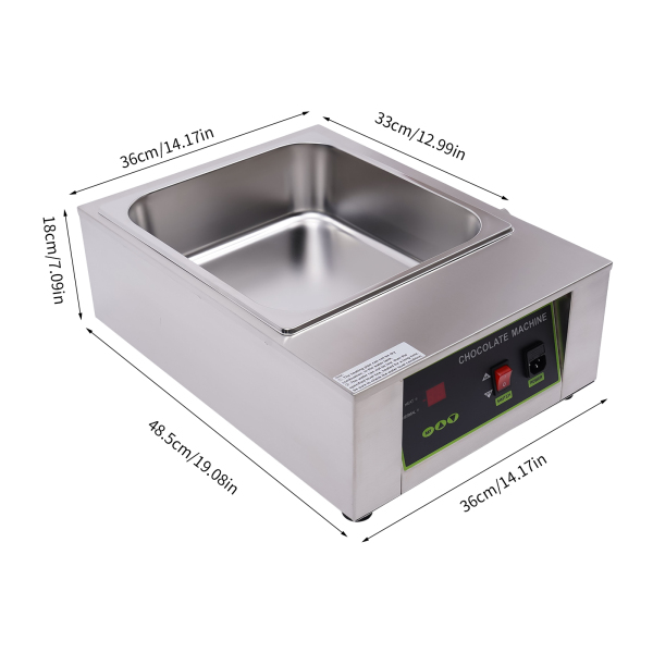 8 kg chocolate derretido eléctrico Chocolatero 220 V para chocolate y chocolate
