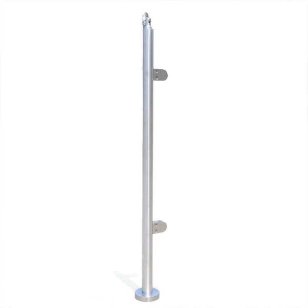 Poste de barandilla de acero inoxidable barandilla de escaleras postes columnas de vallas 110 cm columna final