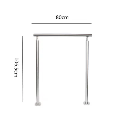 Mango de ducha de acero inoxidable de 80 cm con agarre antideslizante para discapacitados-mango de apoyo de seguridad