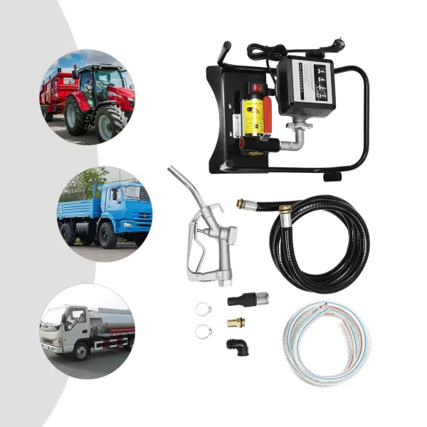 Bomba eléctrica de extracción de aceite, 40 l/min, 200W, 220 V, bomba de transferencia de combustible diésel, autoaspirante, con 2 mangueras