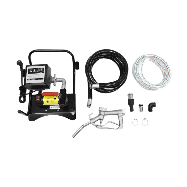 Bomba eléctrica de extracción de aceite, 40 l/min, 200W, 220 V, bomba de transferencia de combustible diésel, autoaspirante, con 2 mangueras