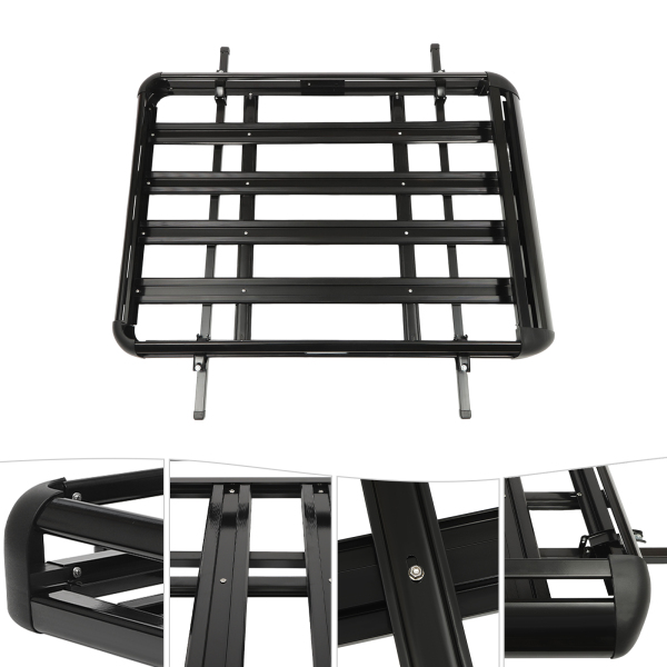 GM Baca Bandeja Portaequipajes Aluminio Negro 140cm