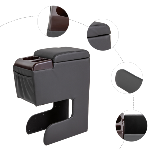 Caja de almacenamiento para reposabrazos de coche, universal, con portavasos y bolsa de almacenamiento