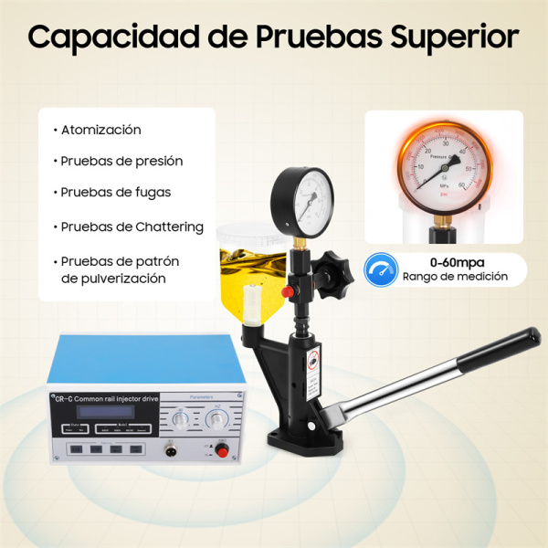 Comprobador de inyectores Manómetro de gasolina Medidor de presión de aceite Comprobador sincrónico de carburadores
