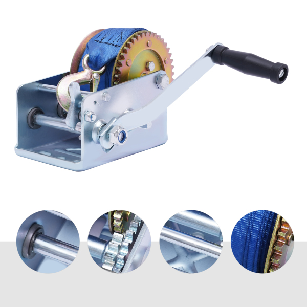 Cabrestante de cable manual Cabrestante de cable con cable azul Cabrestante de salvamento (10m, 2500lbs) Cabrestante de cable manual Cabrestante de cable con cable azul Cabrestante de salvamento (10m, 2500lbs)