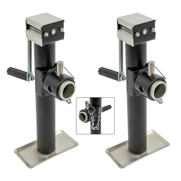 2x Gato de servicio de elevación rápida negro, capacidad de 2 toneladas, Altura de elevación: 26 cm