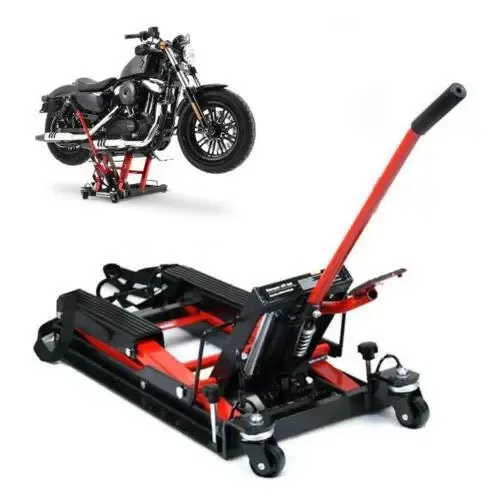 Gato de motocicleta, Plataforma elevadora hidráulica para motocicleta ATV，hasta 680 kg, almohadilla de goma gruesa, el ayudante ideal para el taller