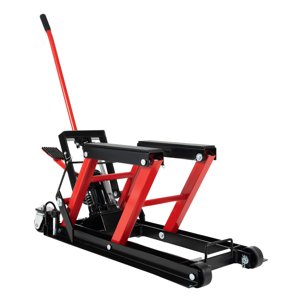 Gato de motocicleta, Plataforma elevadora hidráulica para motocicleta ATV，hasta 680 kg, almohadilla de goma gruesa, el ayudante ideal para el taller