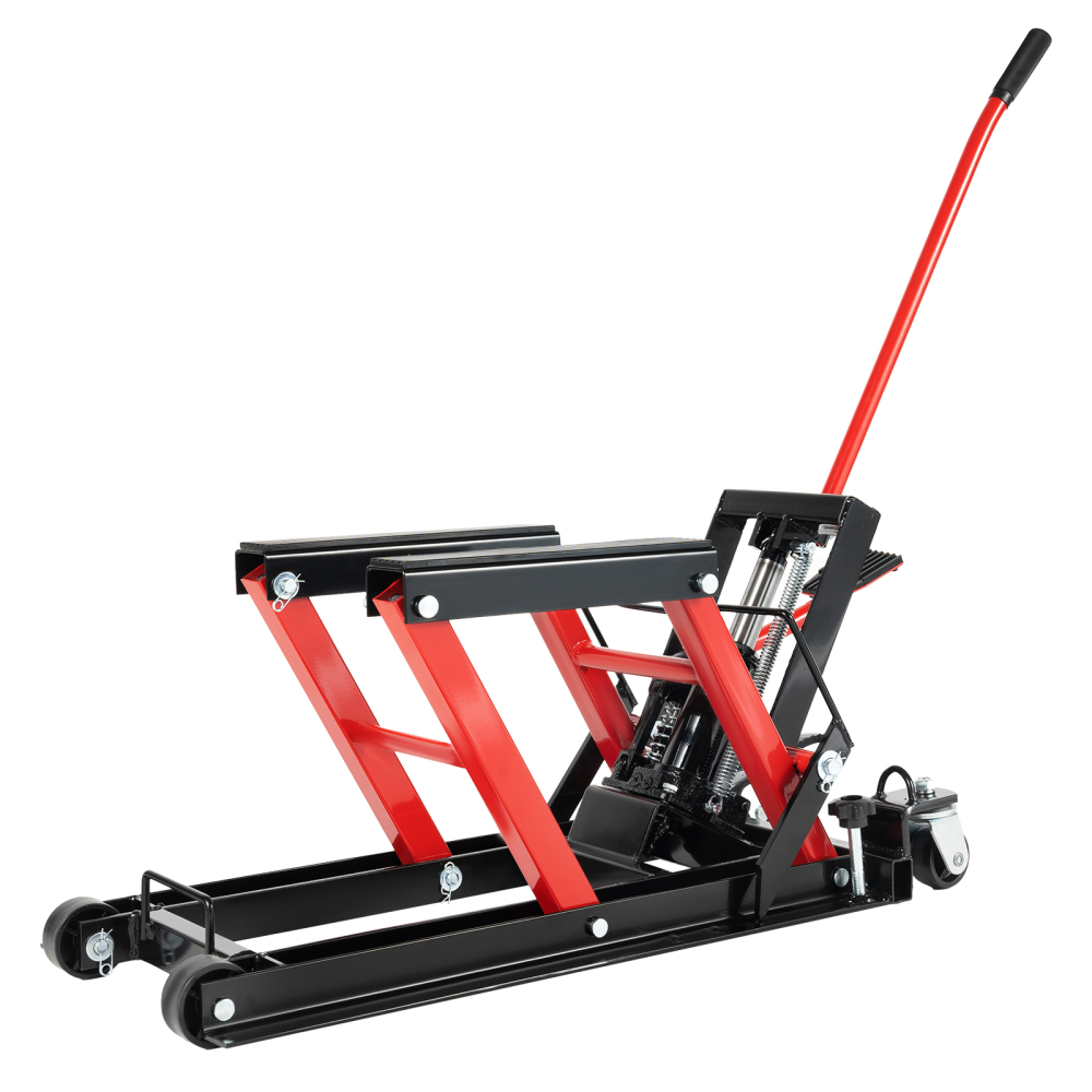 Gato de motocicleta, Plataforma elevadora hidráulica para motocicleta ATV，hasta 680 kg, almohadilla de goma gruesa, el ayudante ideal para el taller