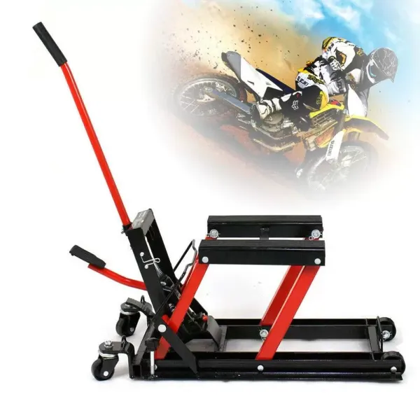 Gato de motocicleta, Plataforma elevadora hidráulica para motocicleta ATV,hasta 680 kg, almohadilla de goma gruesa, el ayudante ideal para el taller Gato de motocicleta, Plataforma elevadora hidráulica para motocicleta ATV,hasta 680 kg, almohadilla de goma gruesa, el ayudante ideal para el taller