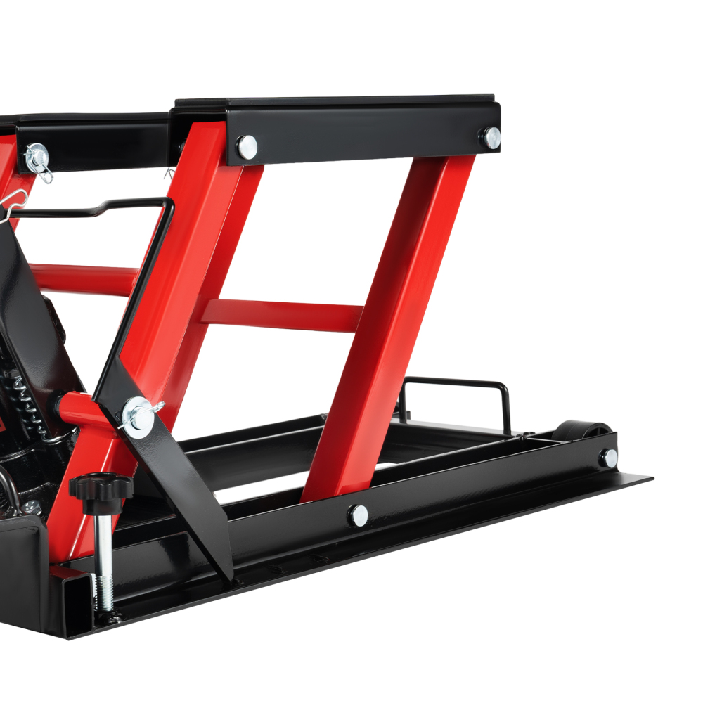 Gato de motocicleta, Plataforma elevadora hidráulica para motocicleta ATV，hasta 680 kg, almohadilla de goma gruesa, el ayudante ideal para el taller