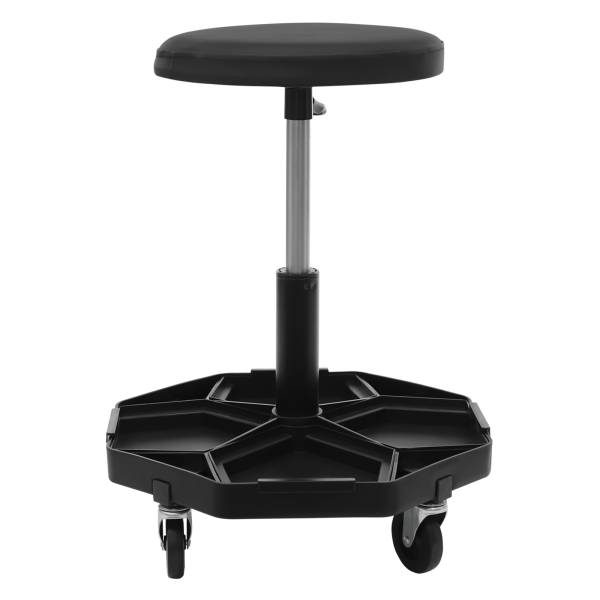 Asiento de taller redondo con ruedas, asiento neumático de garaje, asiento neumático de taller con ruedas - Negro Asiento de taller redondo con ruedas, asiento neumático de garaje, asiento neumático de taller con ruedas - Negro